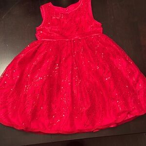 Sparkling Red Kids Formal Dress